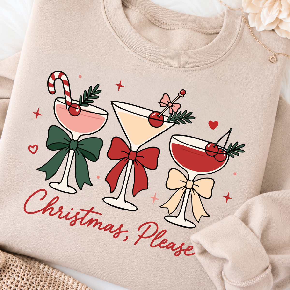 Martini Drinks "Christmas Please" PNG SVG
