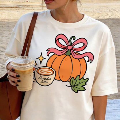 Pumpkin Latte Bow SVG PNG