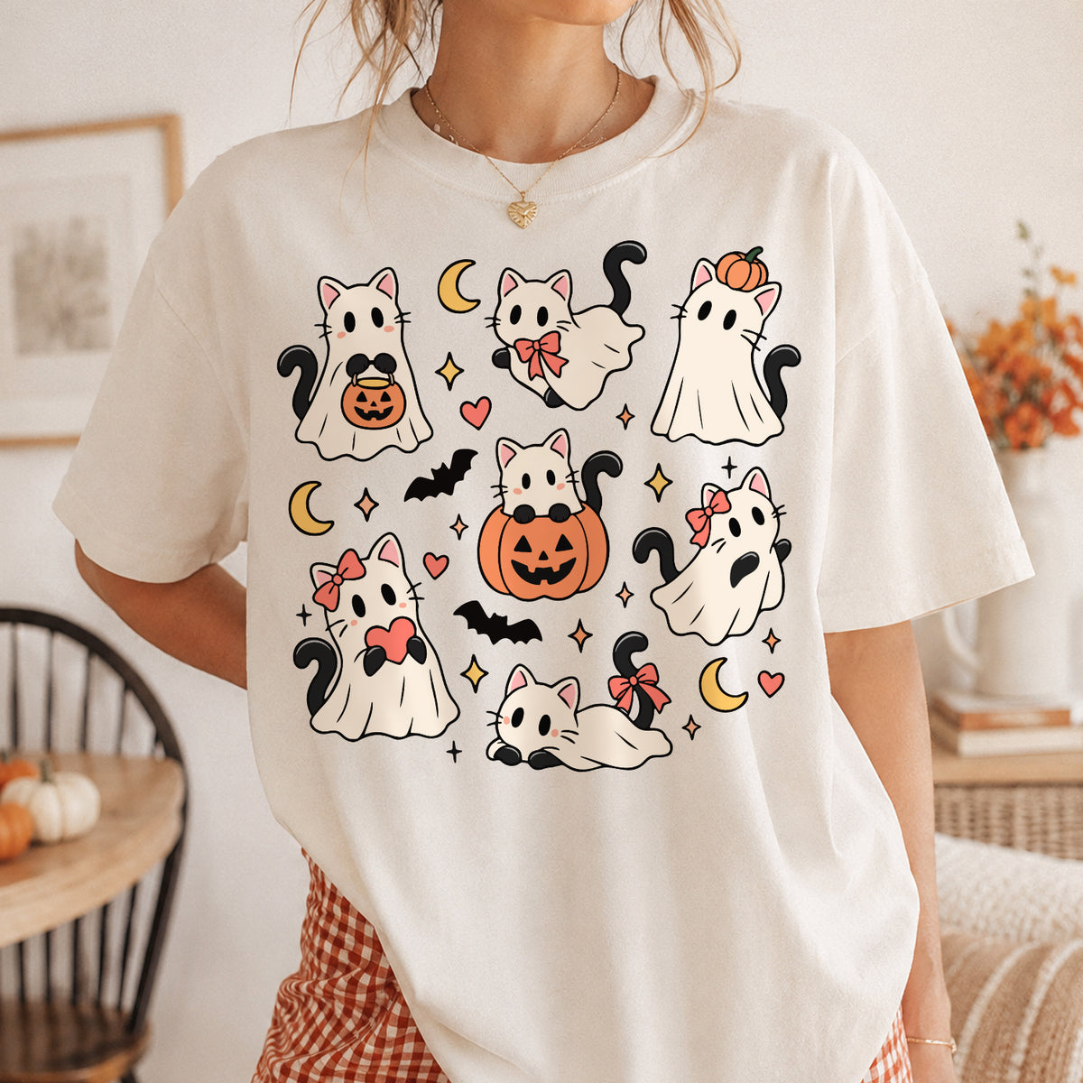 Halloween Cat Ghost Bundle PNG SVG