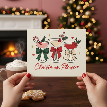 Martini Drinks "Christmas Please" PNG SVG