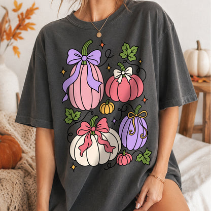 Coquette Colorful Pumpkin Patch PNG SVG