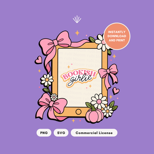 Bookish Girlie PNG SVG Bundle