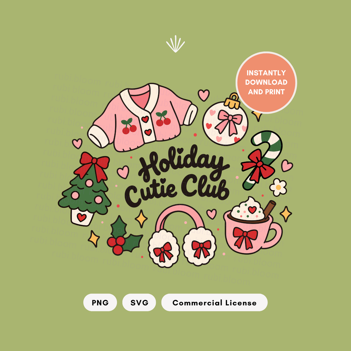 Holiday Cutie Club Christmas SVG PNG
