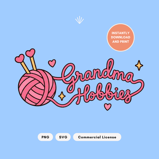 Crafty Grandma Hobbies PNG SVG