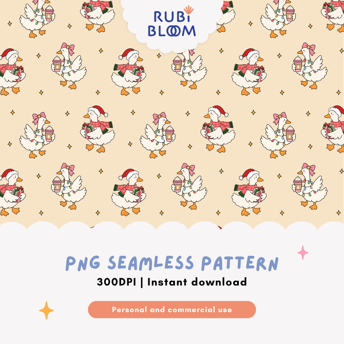Merry Goosemas Reading Club Pattern