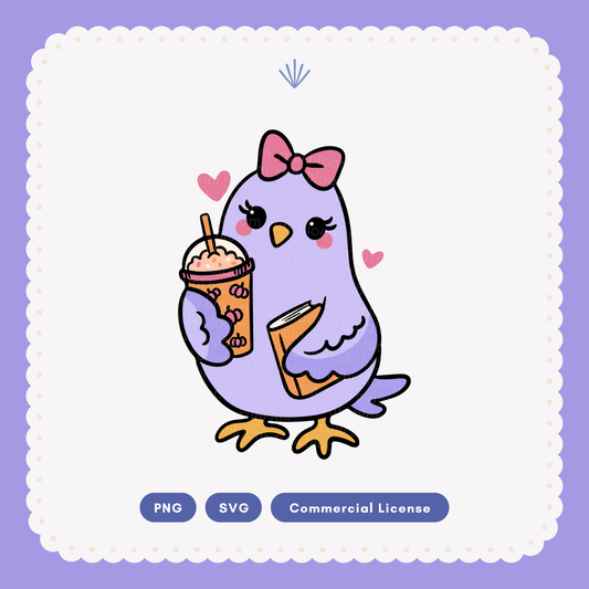 Pumpkin Spice Support Pigeon SVG PNG