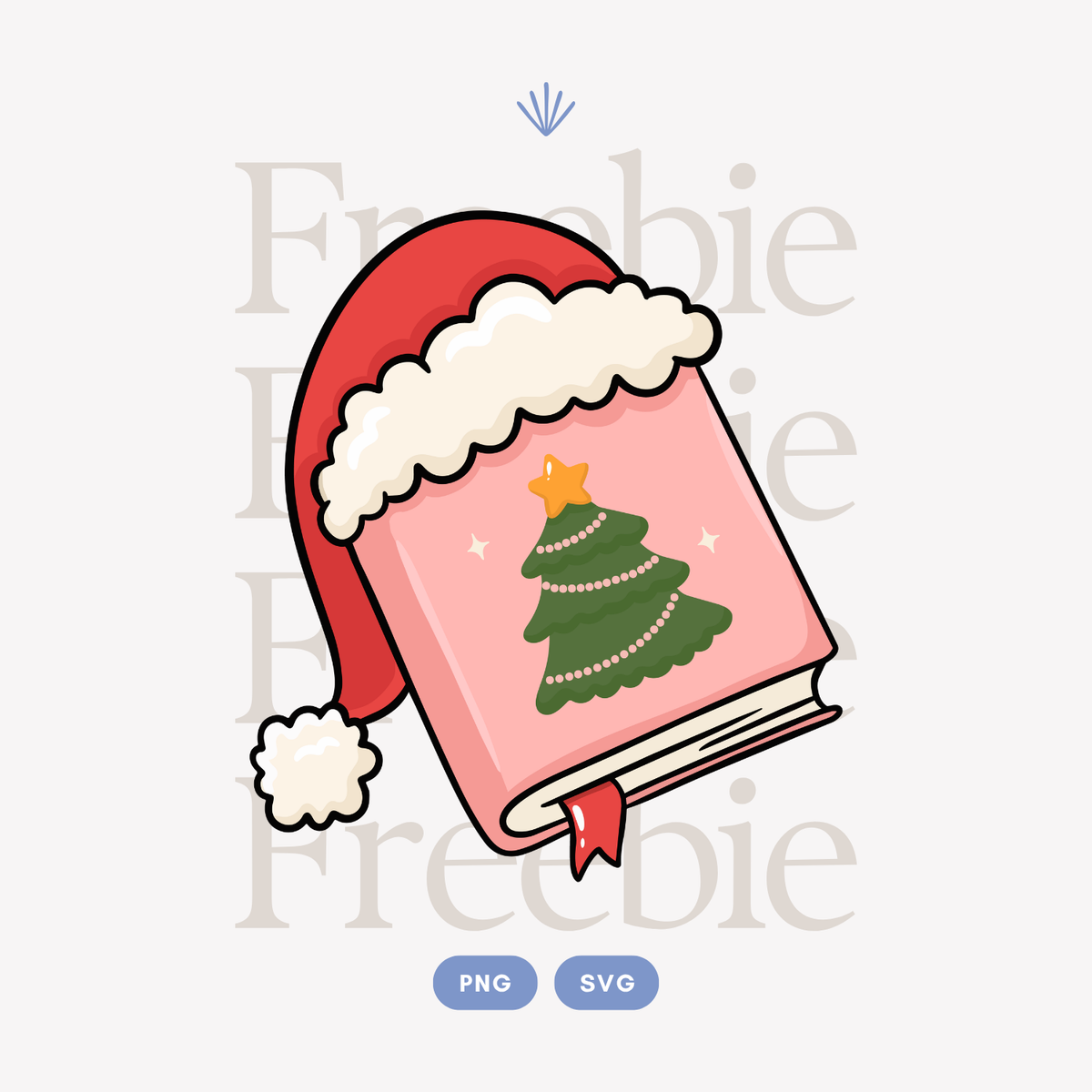 Holiday Book Lover PNG & SVG | FREEBIE