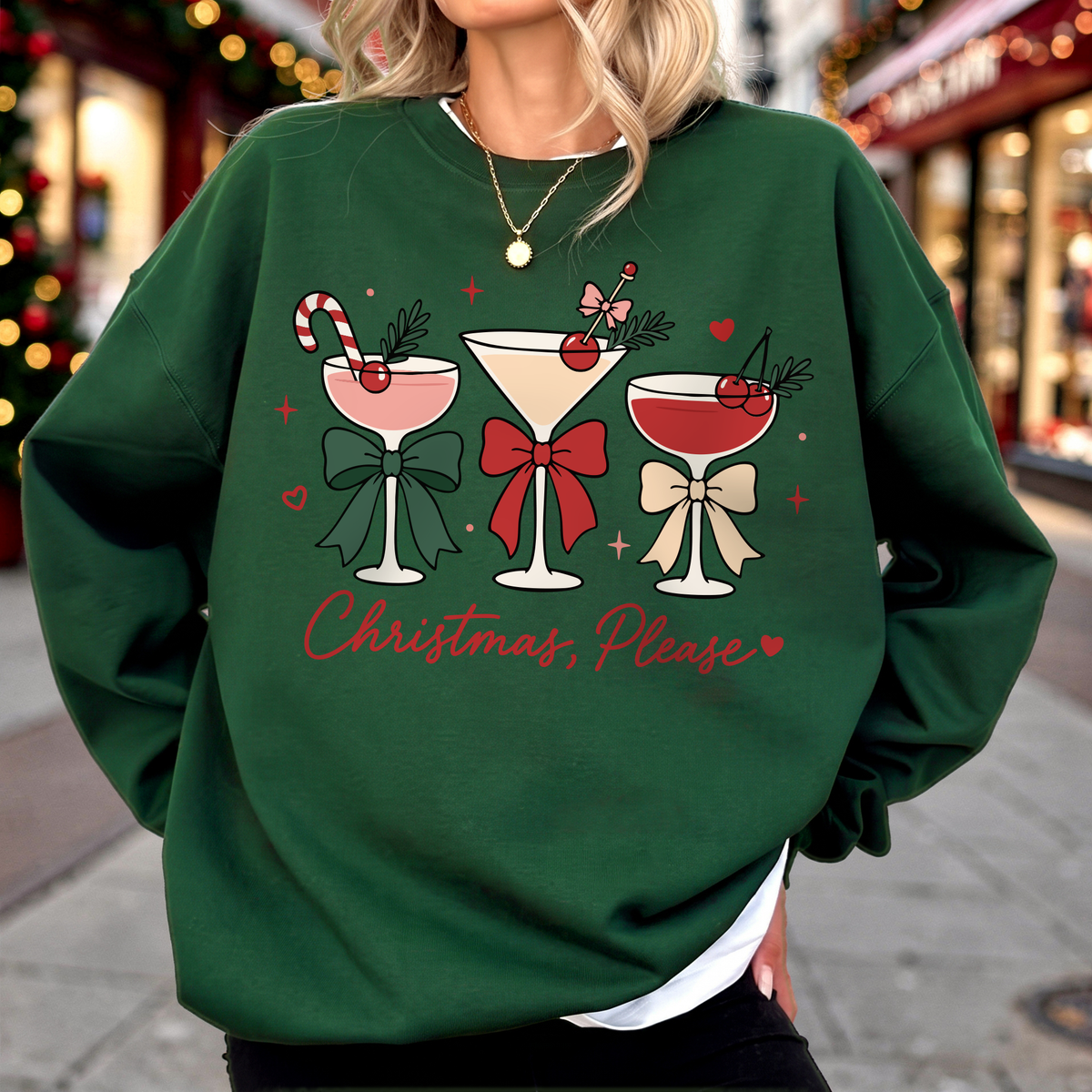 Martini Drinks "Christmas Please" PNG SVG