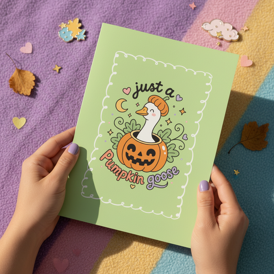 Just a Pumpkin Goose PNG SVG