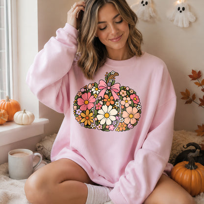 Coquette Floral Pumpkin PNG SVG