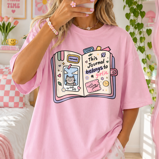 Cute Junk Journal Girlie with Cat SVG PNG