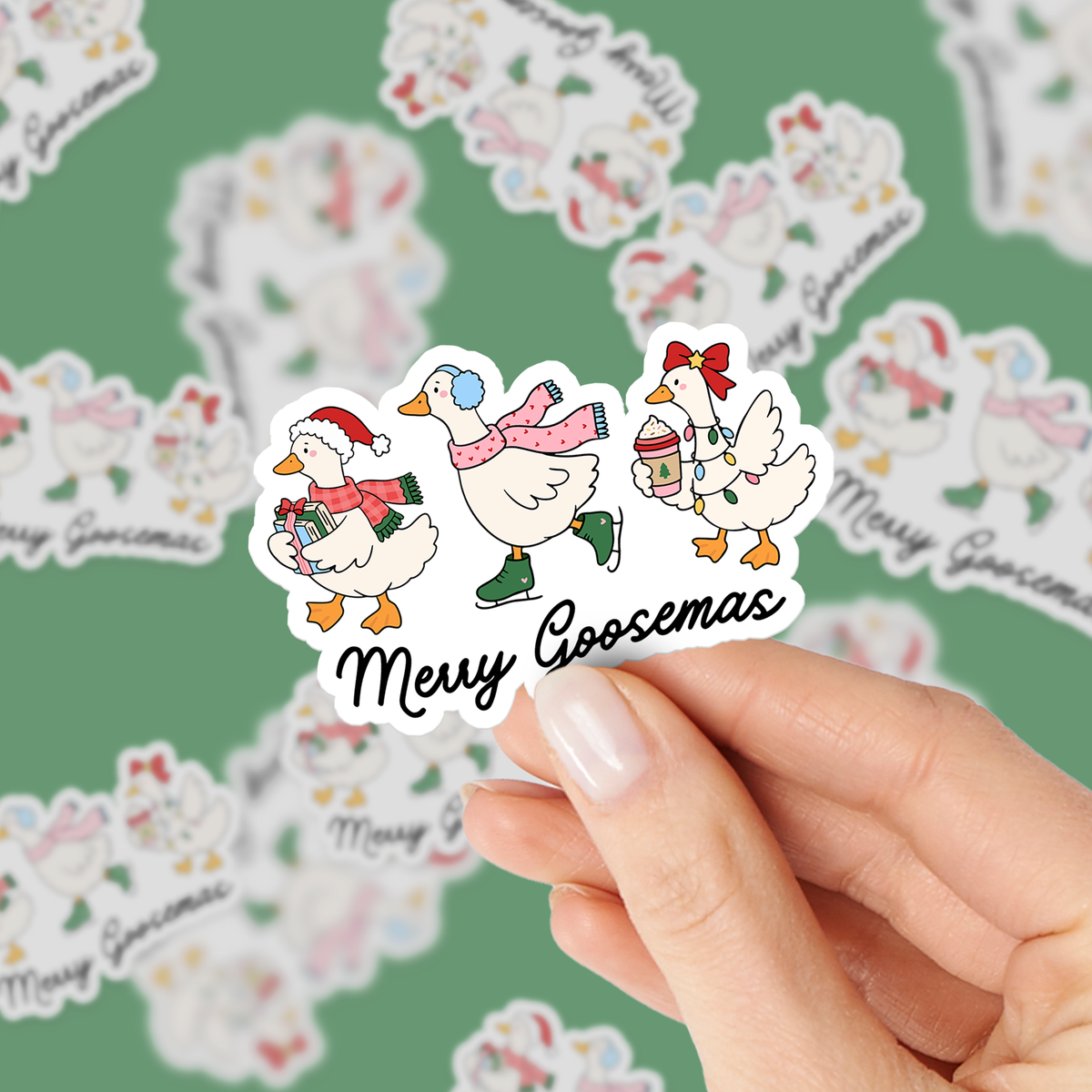 Merry Goosemas Trio SVG PNG
