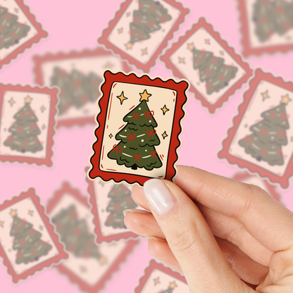 Retro Christmas Postage Stamp SVG PNG Bundle