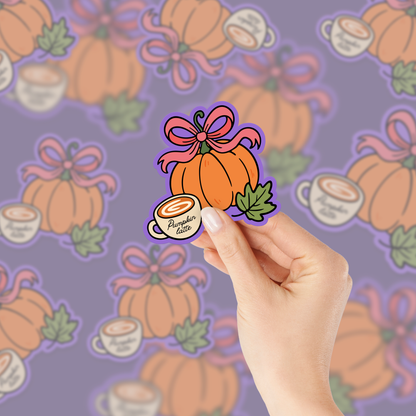 Pumpkin Latte Bow SVG PNG