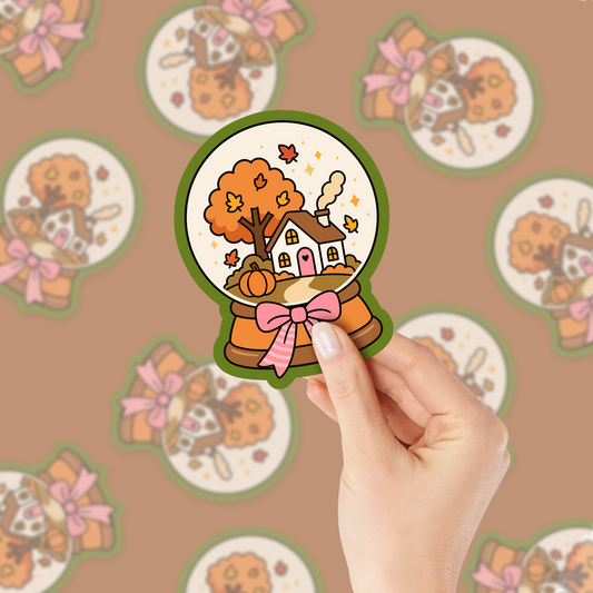 Autumn Snow Globe PNG SVG