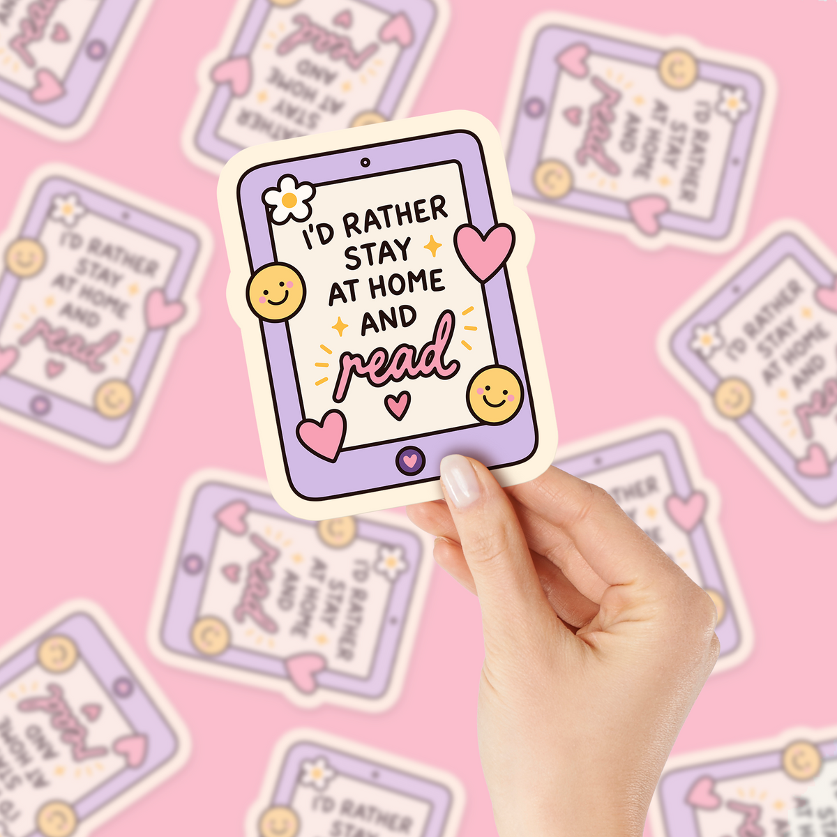 I'd Rather Stay at Home and Read PNG SVG