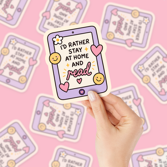 I'd Rather Stay at Home and Read PNG SVG