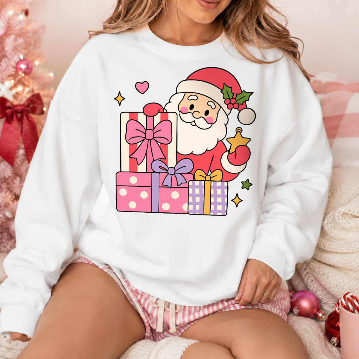 Retro Santa Claus with Gifts PNG SVG