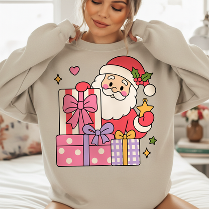 Retro Santa Claus with Gifts PNG SVG
